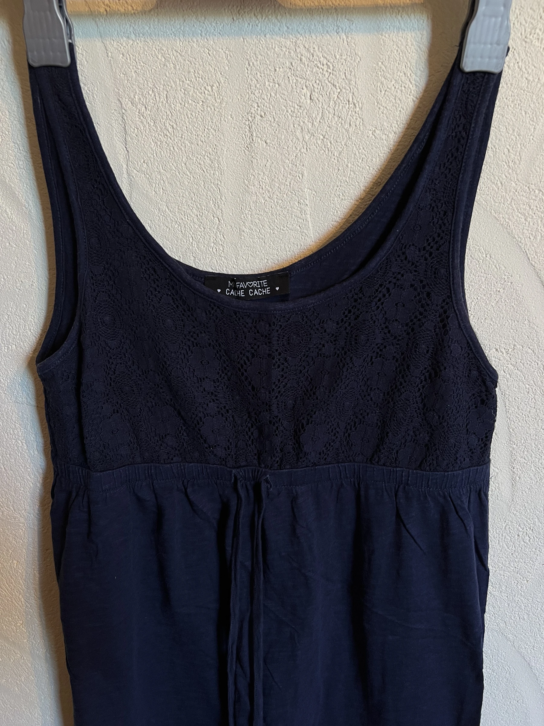 🫐 Cache Cache navy blue short dress – S – fluid & chic casual – photo 3